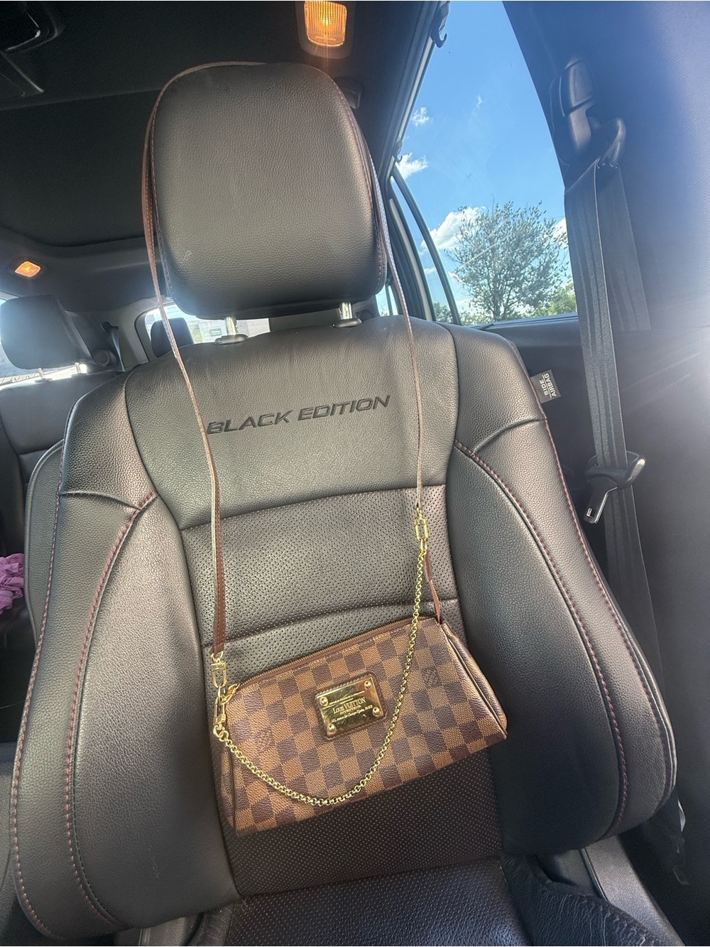 Louis Vuitton Brown Damier Crossbody with Gold Chain